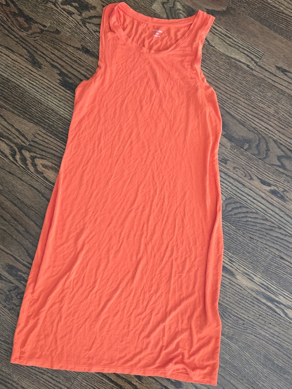 daily ritual | size s | bright orange stretchy tank dress
